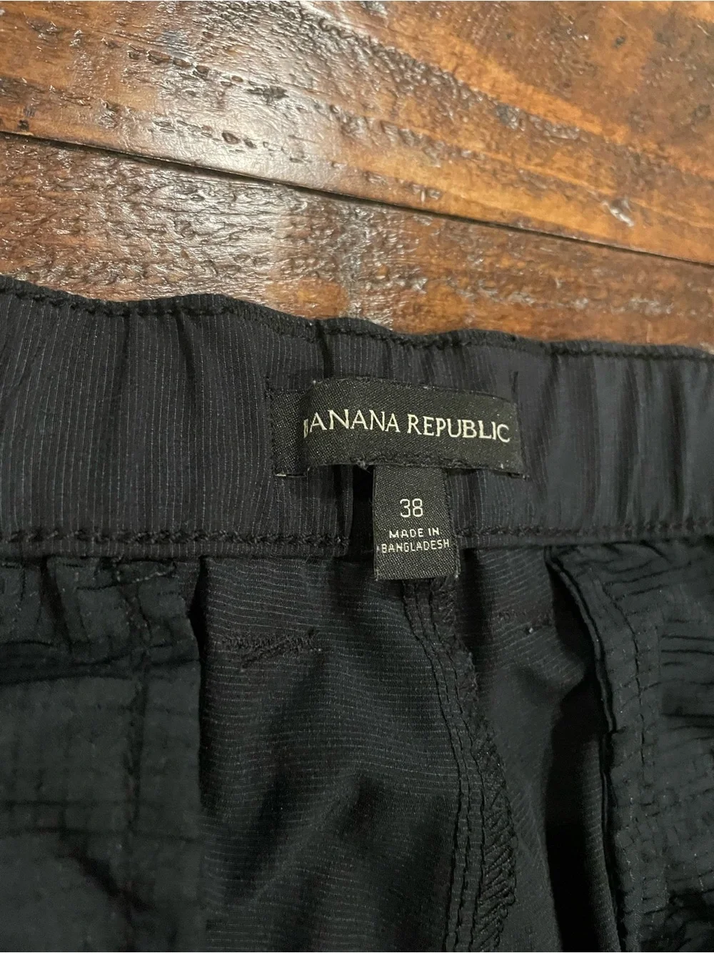 Banana Republic Black Flat-Front Performance Shorts